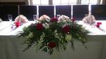 red and white top table decoration wedding flowers free local and surrounding areas delivery 33 bondgate darlington 