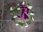 Bridemaid or flower girls floral headband in Cadburys purple