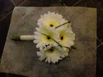 Artificial bridal bouquet for destination wedding with gerberas and grass