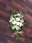 cream and green  sheaf local and free delivery funeral flower tribute  cheap colourful traditional darlington and surrounding areas  hand made artificial funeral  florist darlington