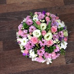 colourful mixed posy white chrysanthemum  roses fresh flowers  floral funeral tribute Darlington designer floral tribute funeral sympathy tribute heavenly scent florist Darlington local free delivery same day cheap