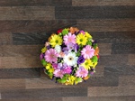colourful mixed posy white chrysanthemum  roses fresh flowers  floral funeral tribute Darlington designer floral tribute funeral sympathy tribute heavenly scent florist Darlington local free delivery same day cheap darlington florist 